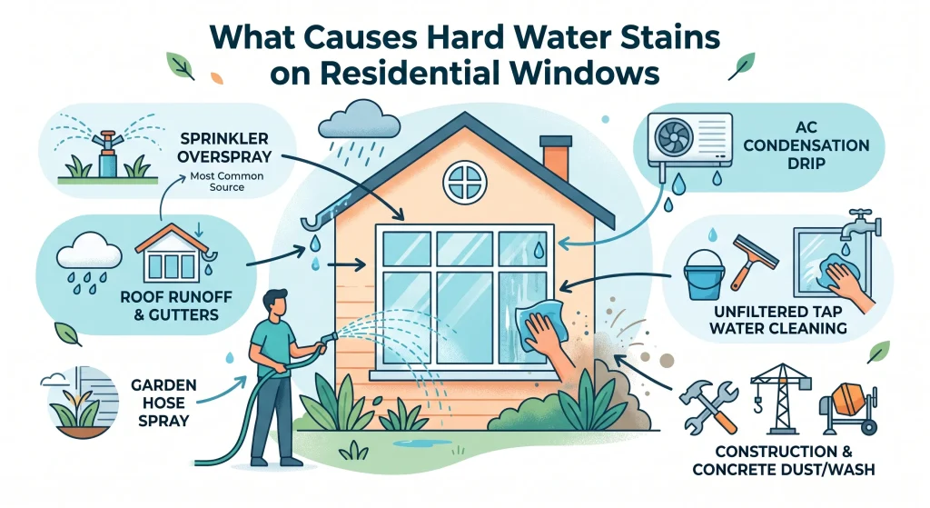 How Hard Water Stains Form on Glass